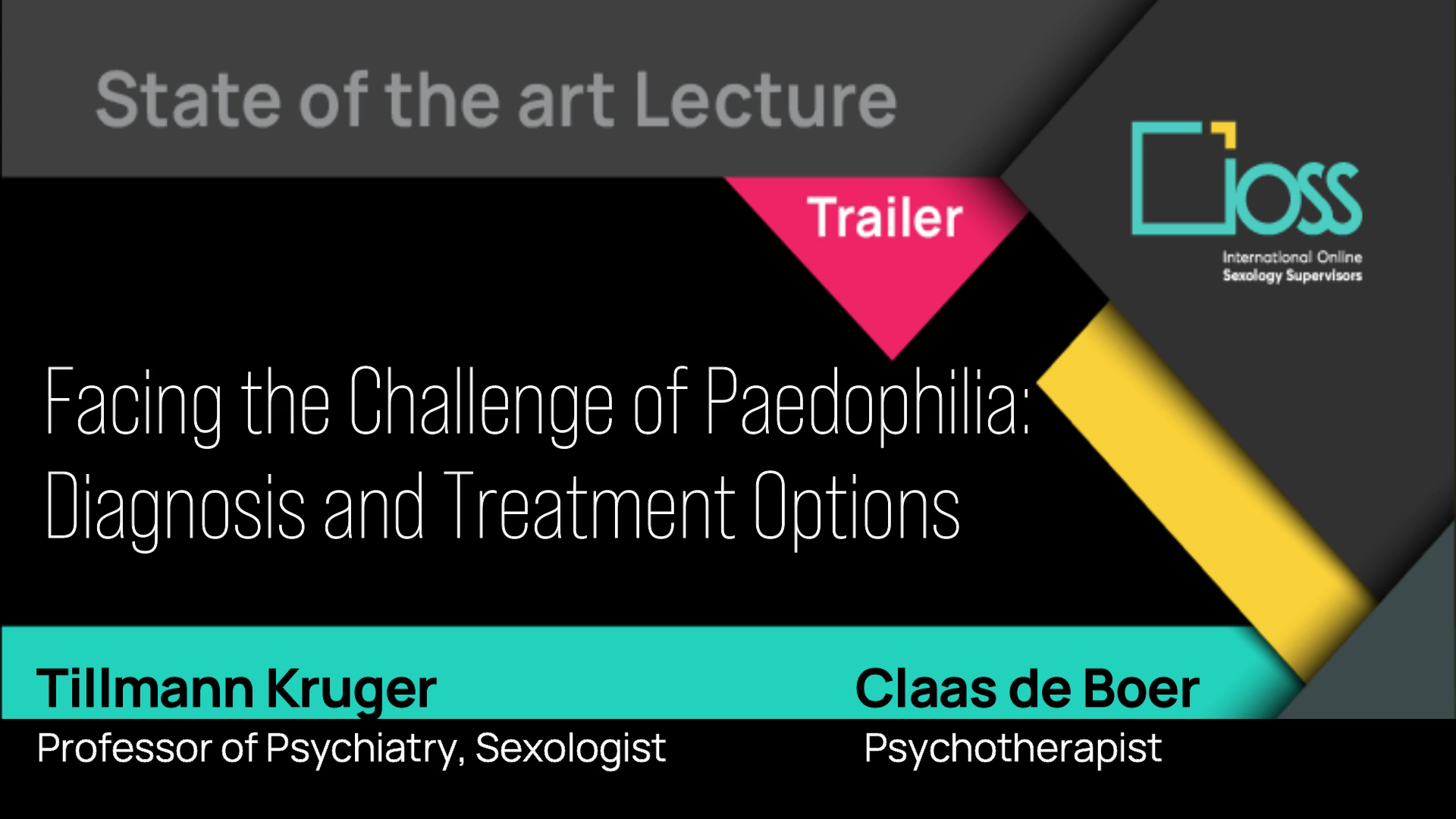 Trailer Facing the Challenge of Paedophilia: Diagnosis and Treatment Options