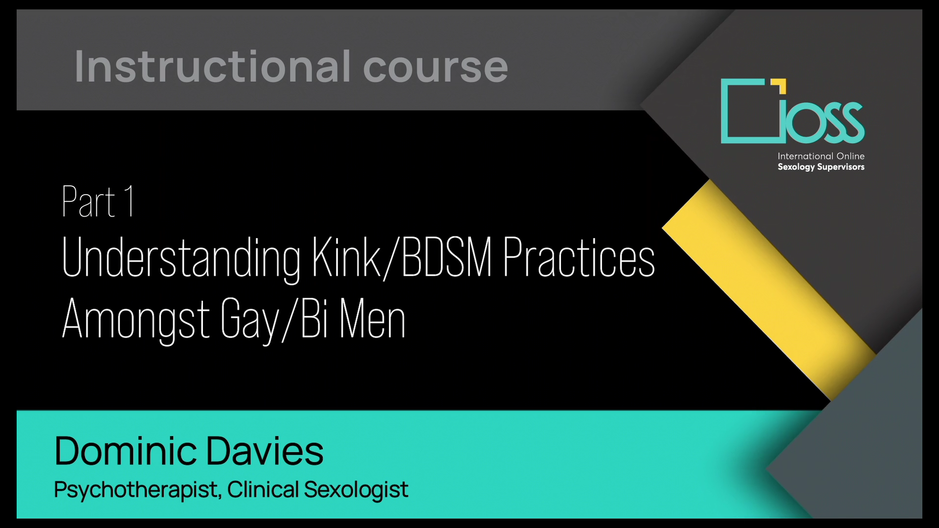 Part 1 Understanding Kink/BDSM Practices Amongst Gay/Bi Men (Part 1 & 2)