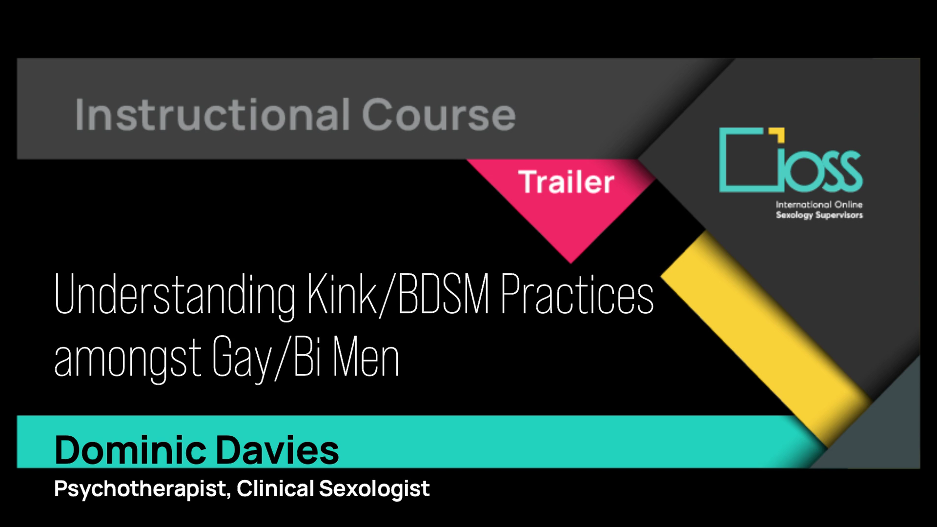 Trailer Understanding Kink/BDSM Practices Amongst Gay/Bi Men (Part 1 & 2)