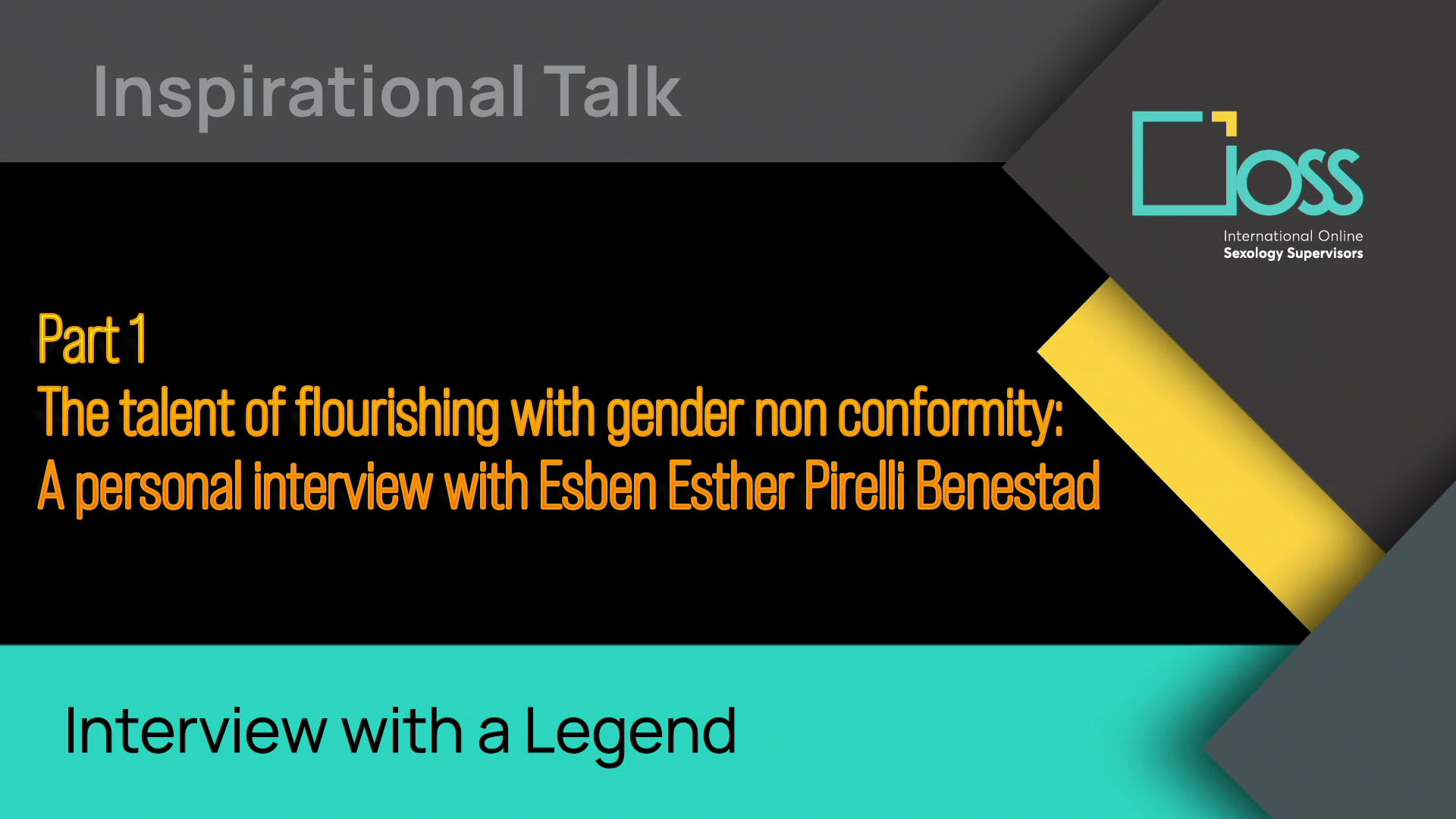 Part 1 The talent of flourishing with gender non conformity: A personal interview with Esben Esther Pirelli Benestad (Part 1 & 2)