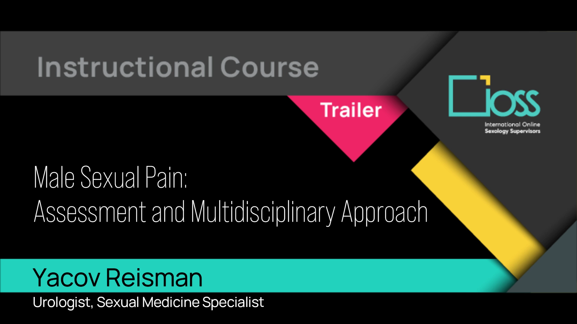 Trailer Male Sexual Pain: Assessment and Multidisciplinary Approach (Part 1 & 2)