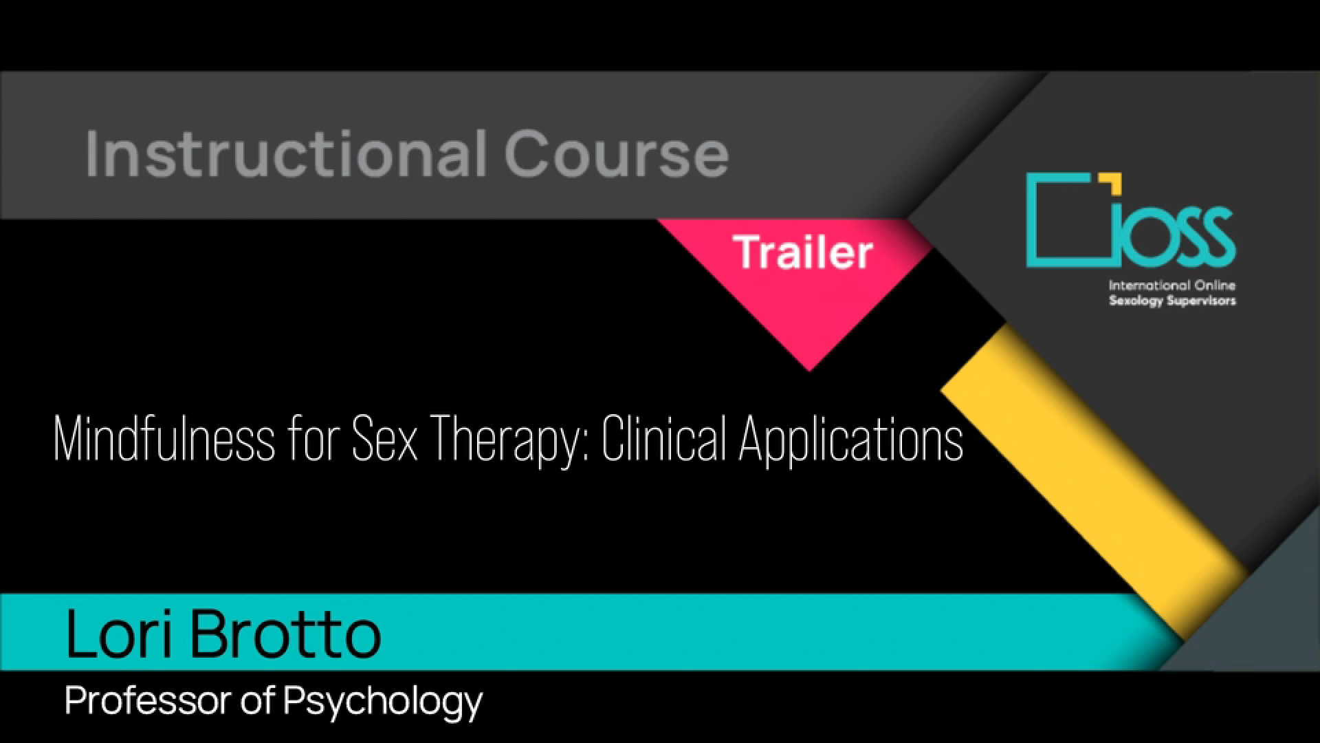 Trailer Mindfulness for Sex Therapy: Clinical Applications (Part 1 & 2)