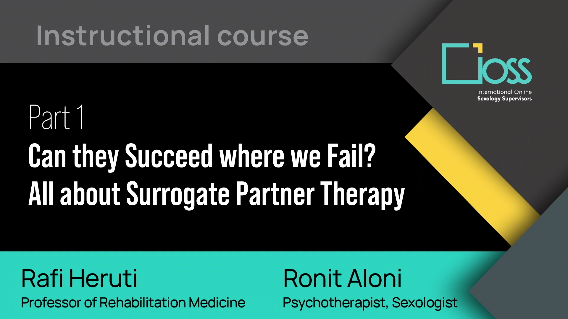 Part 1 Can they Succeed where we Fail: All about Surrogate Partner Therapy (Part 1 & 2)