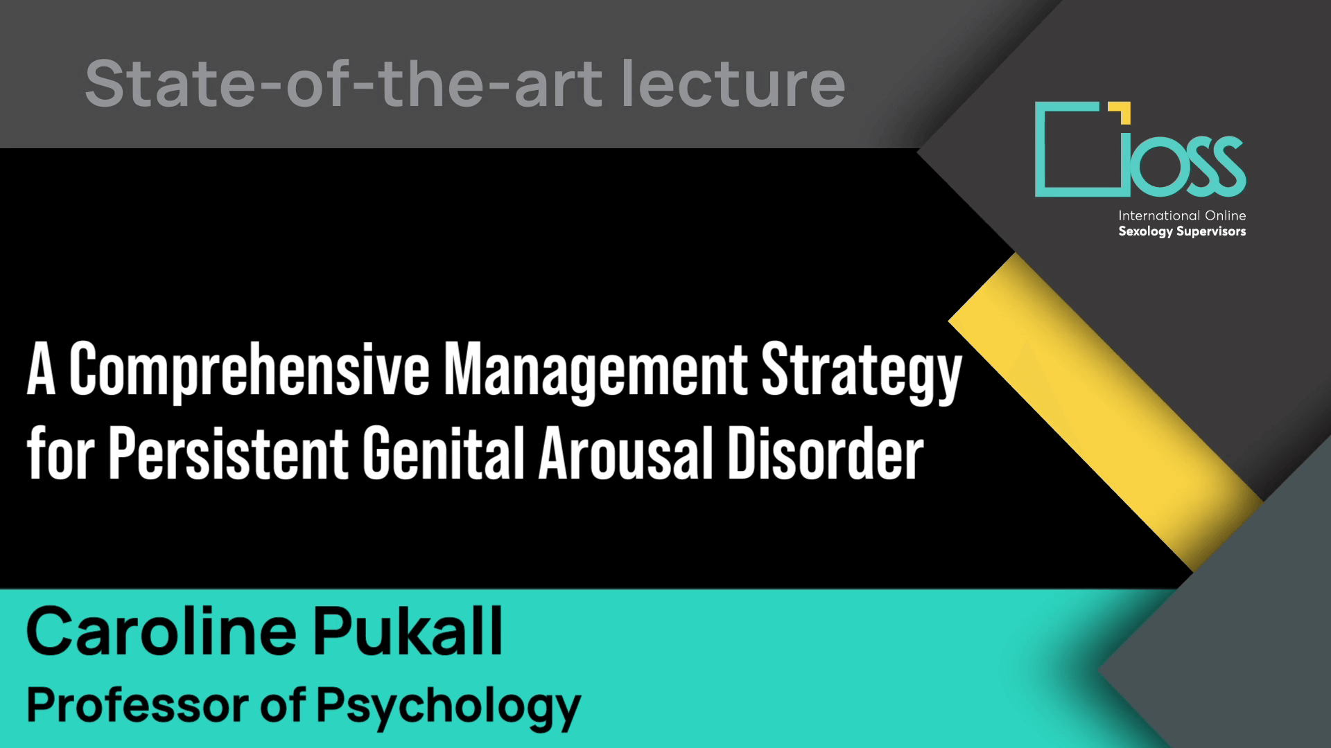 A Comprehensive Management Strategy for Persistent Genital Arousal Disorder