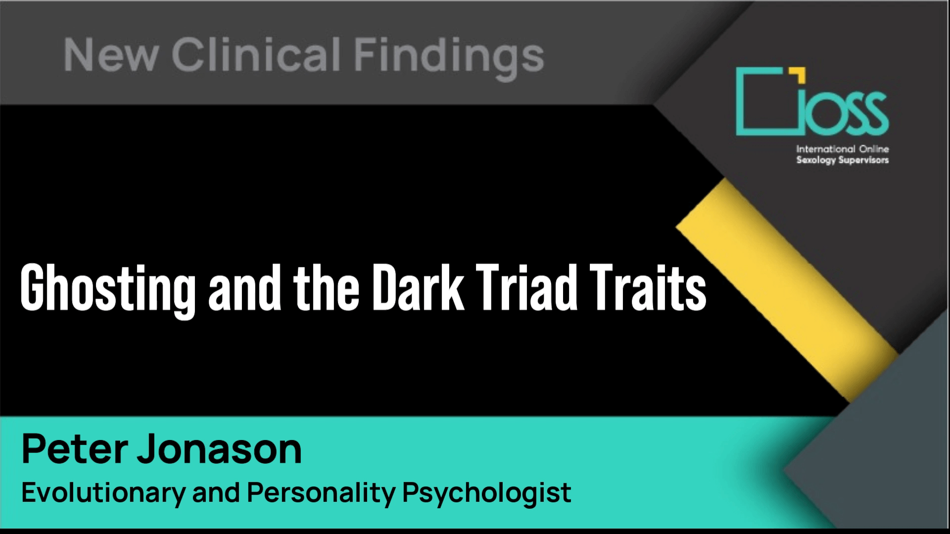 Ghosting and the Dark Triad Traits