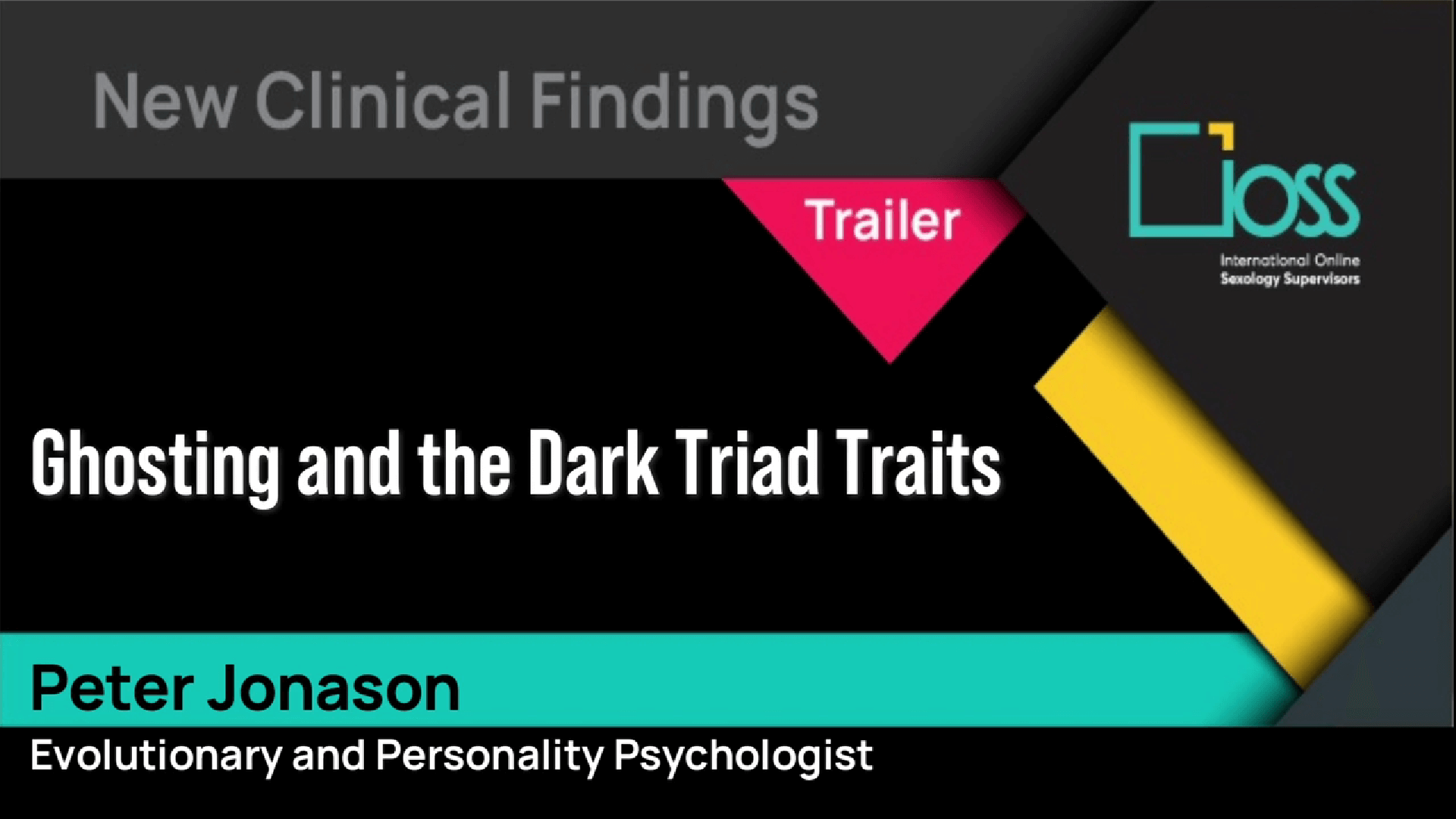 Trailer Ghosting and the Dark Triad Traits